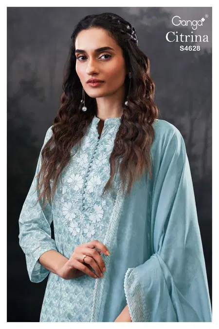 Citrina 4628 By Ganga Cotton Best Plazzo Salwar Suits Wholesale Shop In Surat
